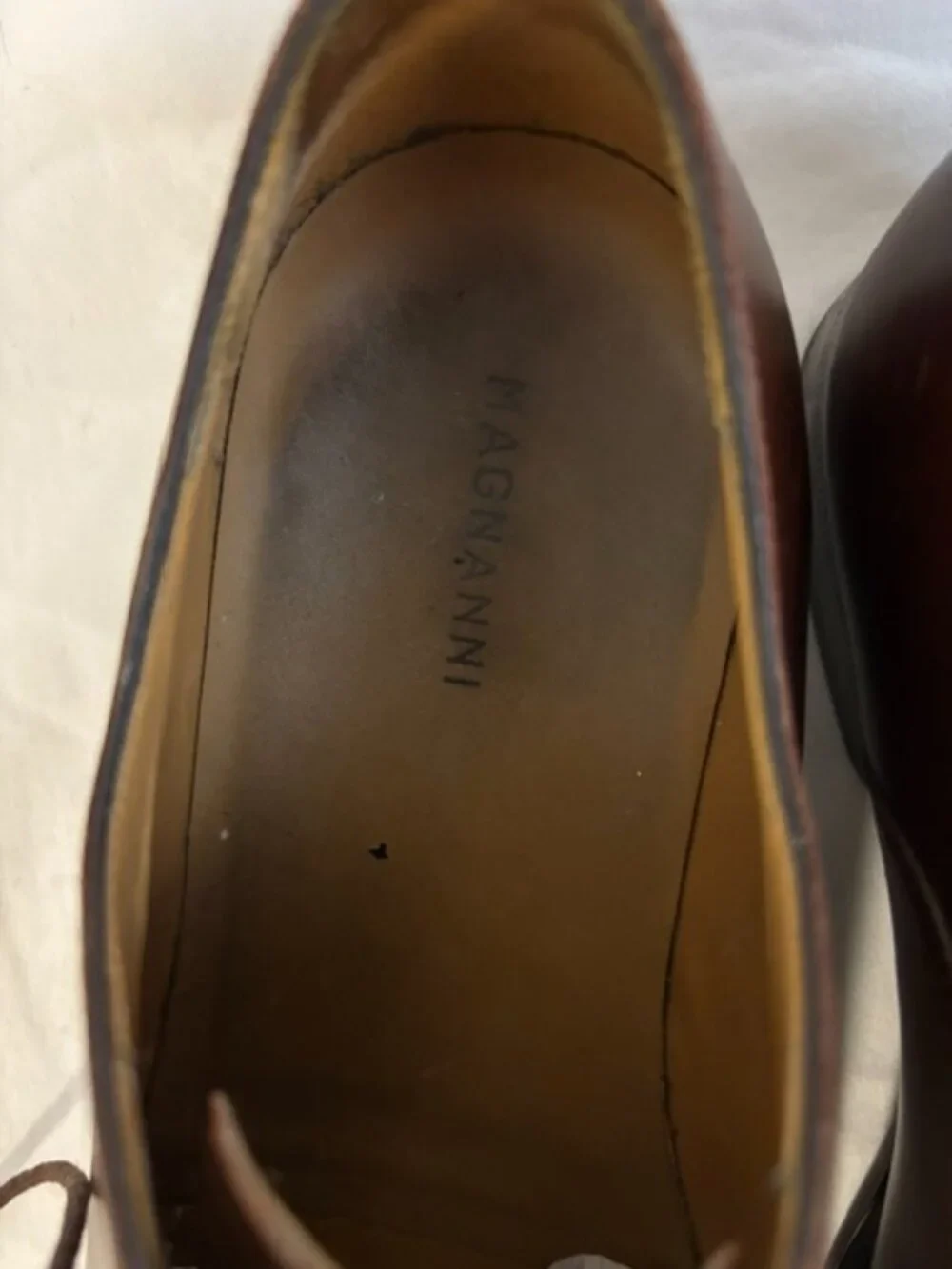 Magnanni Oxfords in Tobacco Brown Leather Men's Size 9.5M